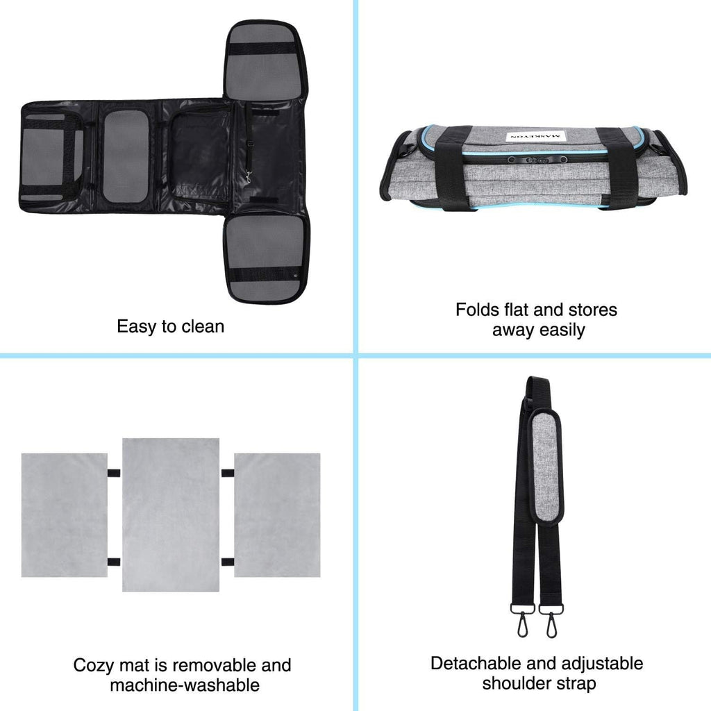 Large Soft-Sided Collapsible Pet Travel Carrier with 5 Doors G657