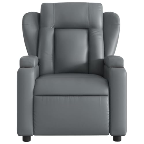 Gray Faux Leather Electric Massage Recliner Chair S461368