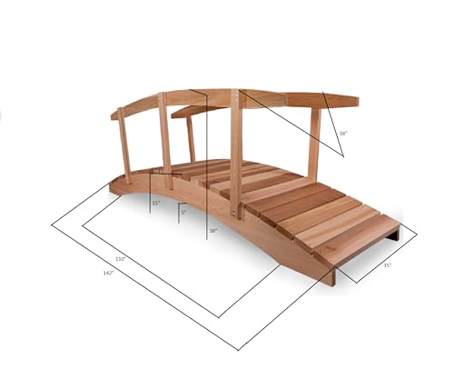 3-Ft Outdoor Wooden Garden Bridge F62196