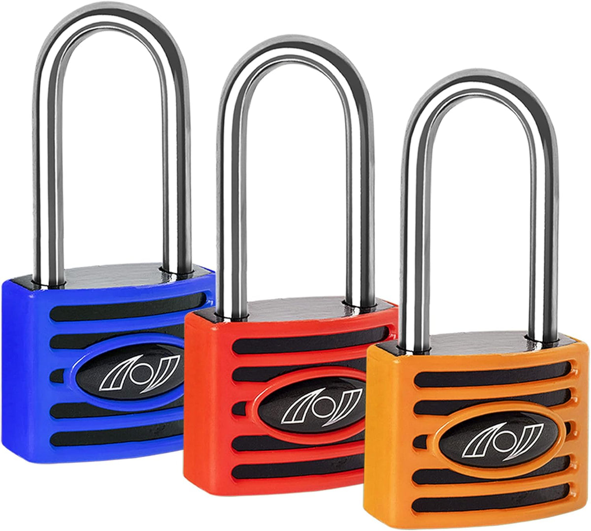 2.5 Inch Long Shackle Keyed Alike Padlocks 6 Pack Red S22280