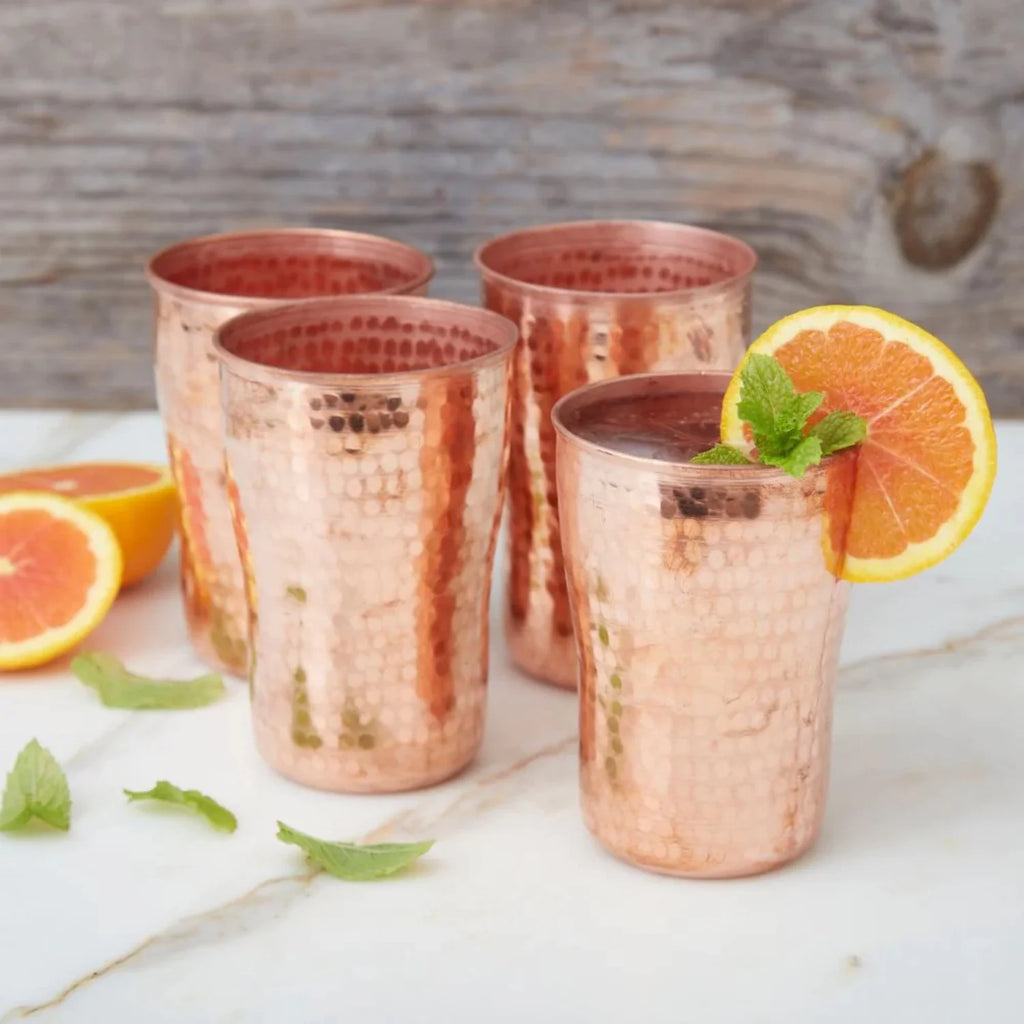 Hand Hammered Copper Tumbler Nesting Set D432960