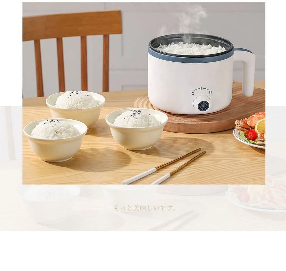 220V Electric Rice Cooker Double Layer Non-Stick Hotpot Pan L958680