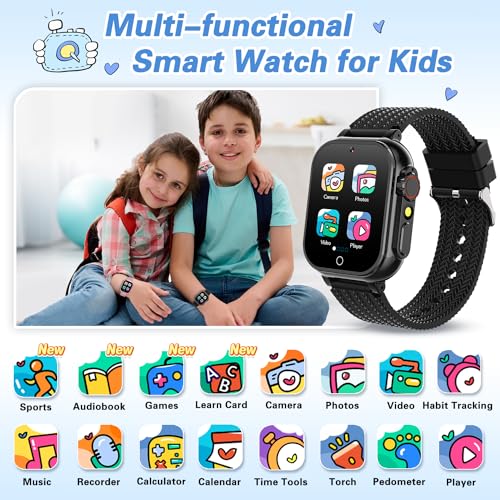 Kids Smart Watch with 32 Puzzle Games Camera Music Player Pedometer A8153