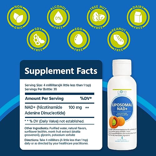 Liposomal NAD Supplement Liquid, 4 Fl Oz O6221