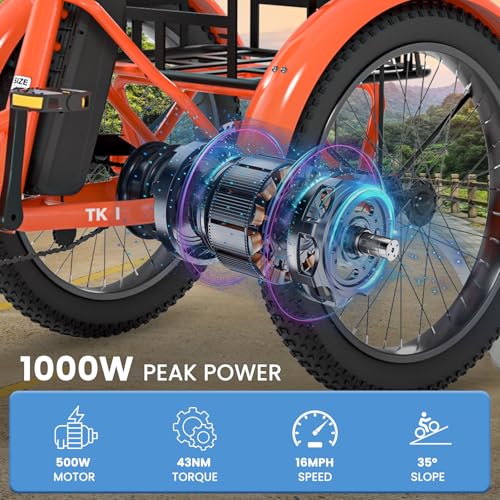 20" Folding 3 Wheels Electric Tricycle with Aluminum Frame and Removable Battery B91031