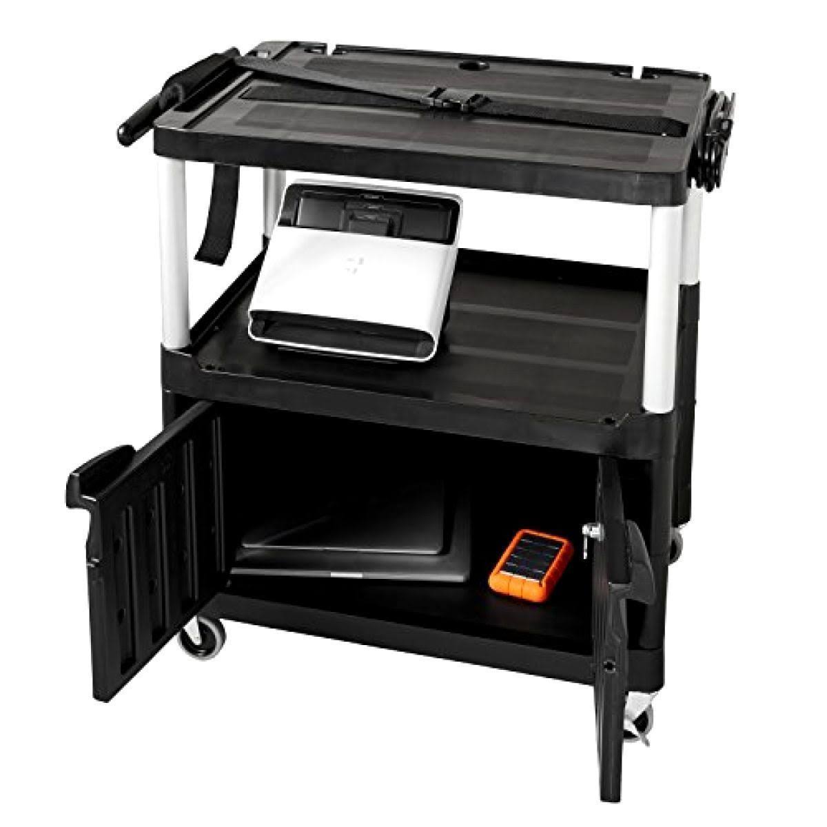 MediaMaster Three-Shelf AV Cart with Cabinet R147062