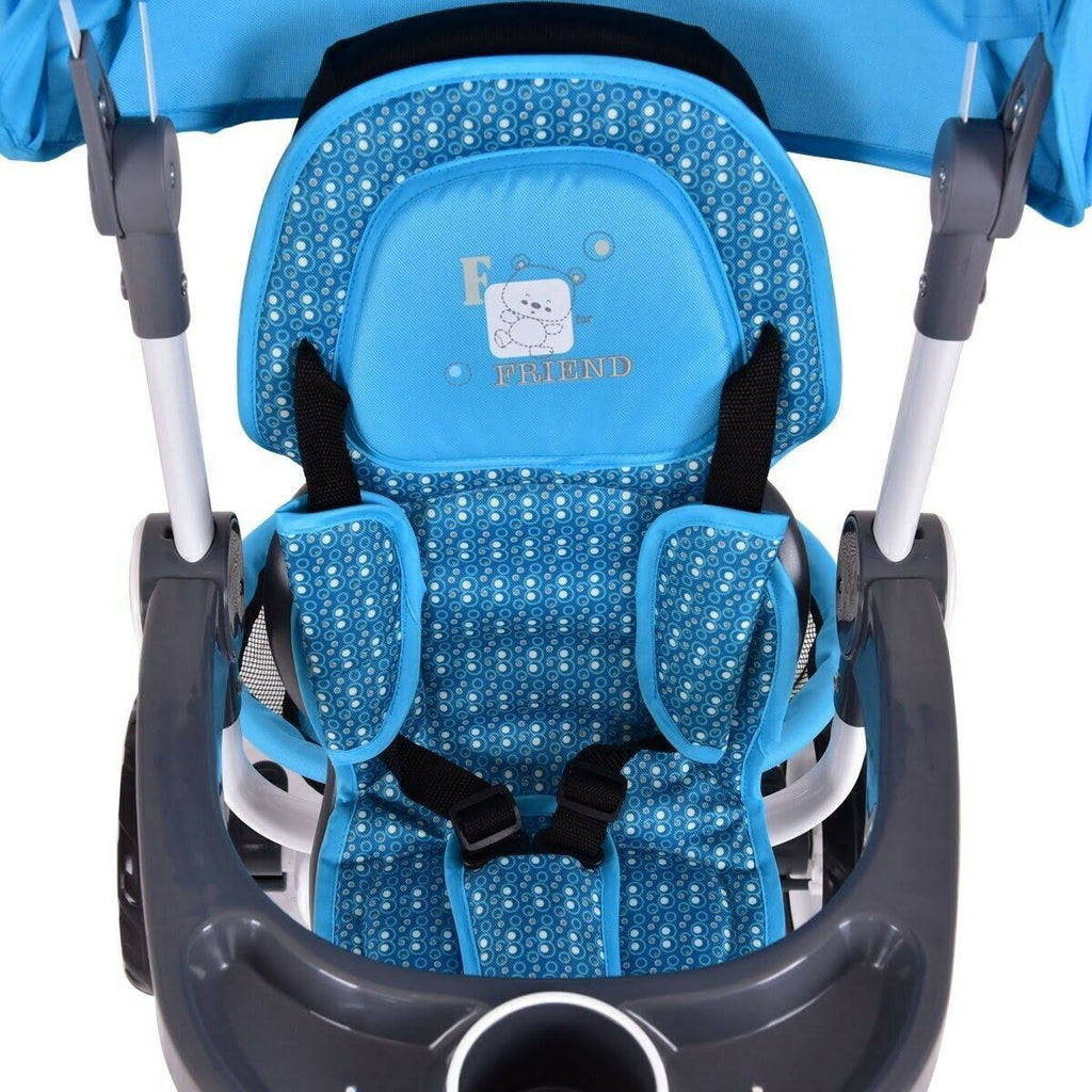 4-in-1 Detachable Baby Stroller Tricycle with Canopy K387228