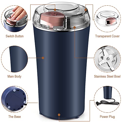 Stainless Steel Coffee Grinder (WHITE) Q80031
