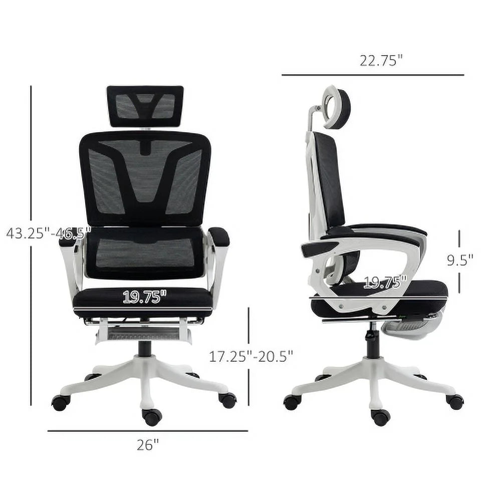 Black Fabric High Back Office Chair with Adjustable Headrest G680