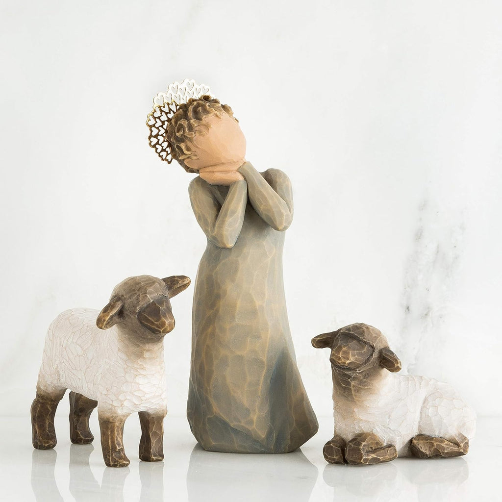 3-piece set hand-painted nativity figures U774