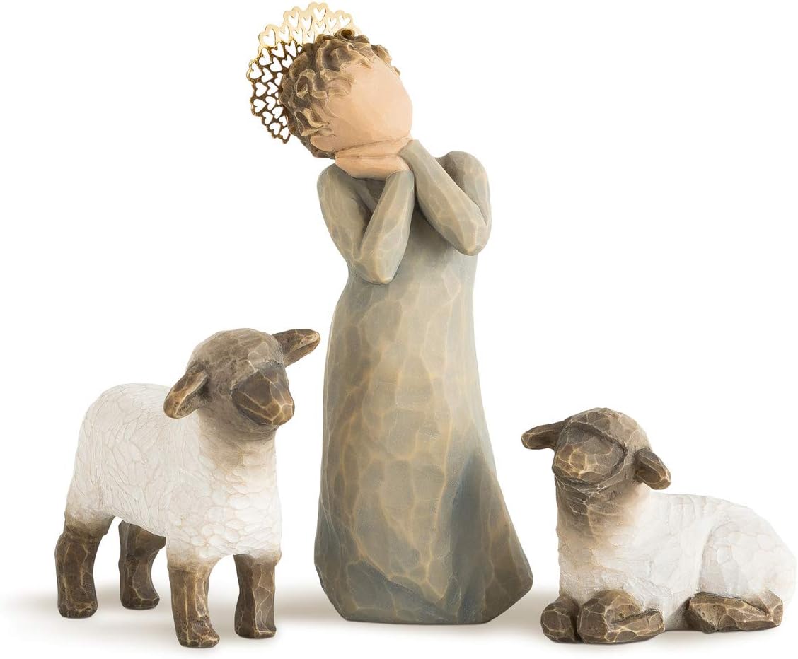 3-piece set hand-painted nativity figures U774