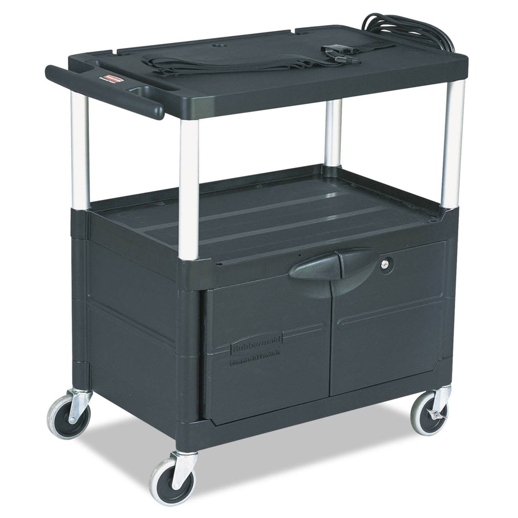MediaMaster Three-Shelf AV Cart with Cabinet R147062