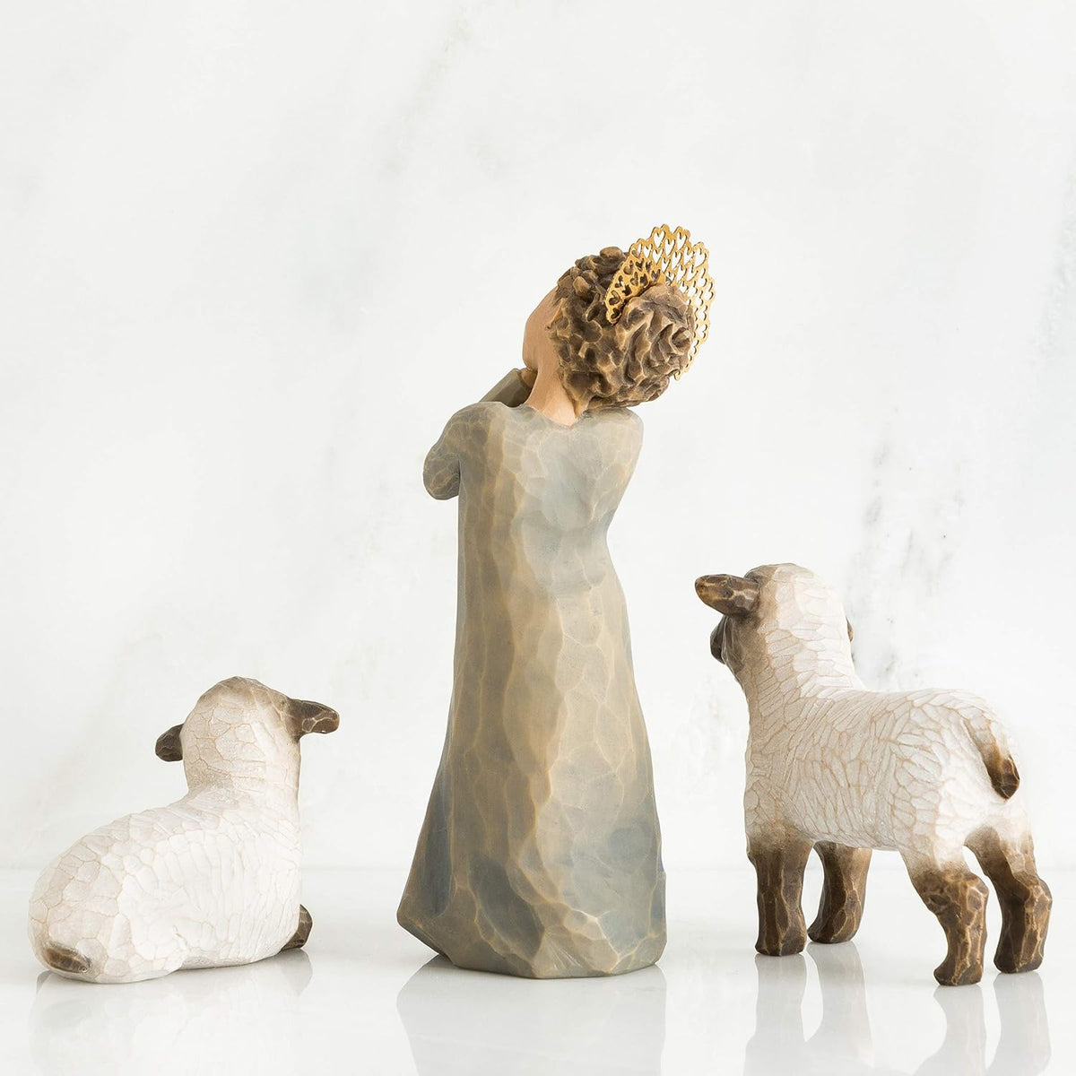 3-piece set hand-painted nativity figures U774
