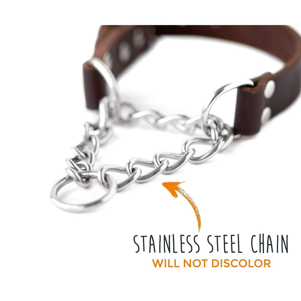 Leather Martingale Collar E80254