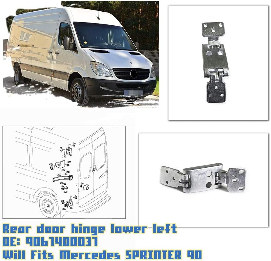 Left Upper & Left Lower Car Rear Door Hinge G848
