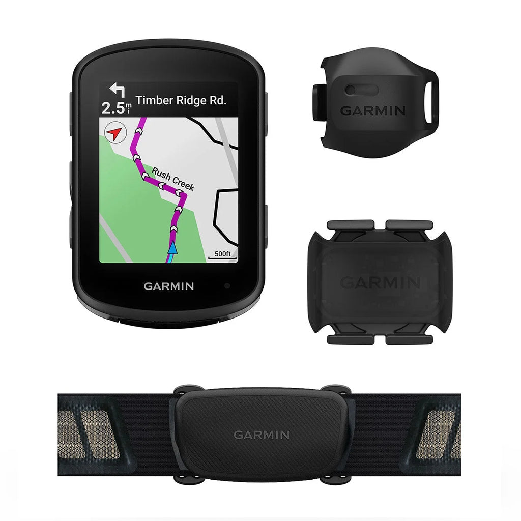 Bike GPS Computer with Speed/Cadence Sensors, HRM-Dual Chest Strap, Silicone Case & Screen Protectors E39067