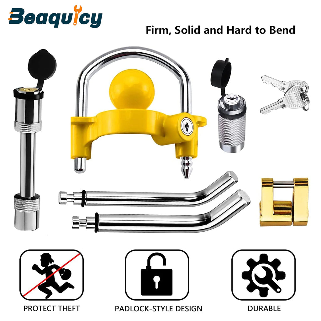 Trailer Hitch Security Lock Set with Pin Lock, Share 2 Keys R754679