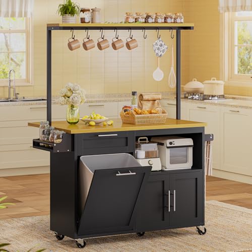 White Rolling Kitchen Island Table with Drop Leaf S56442