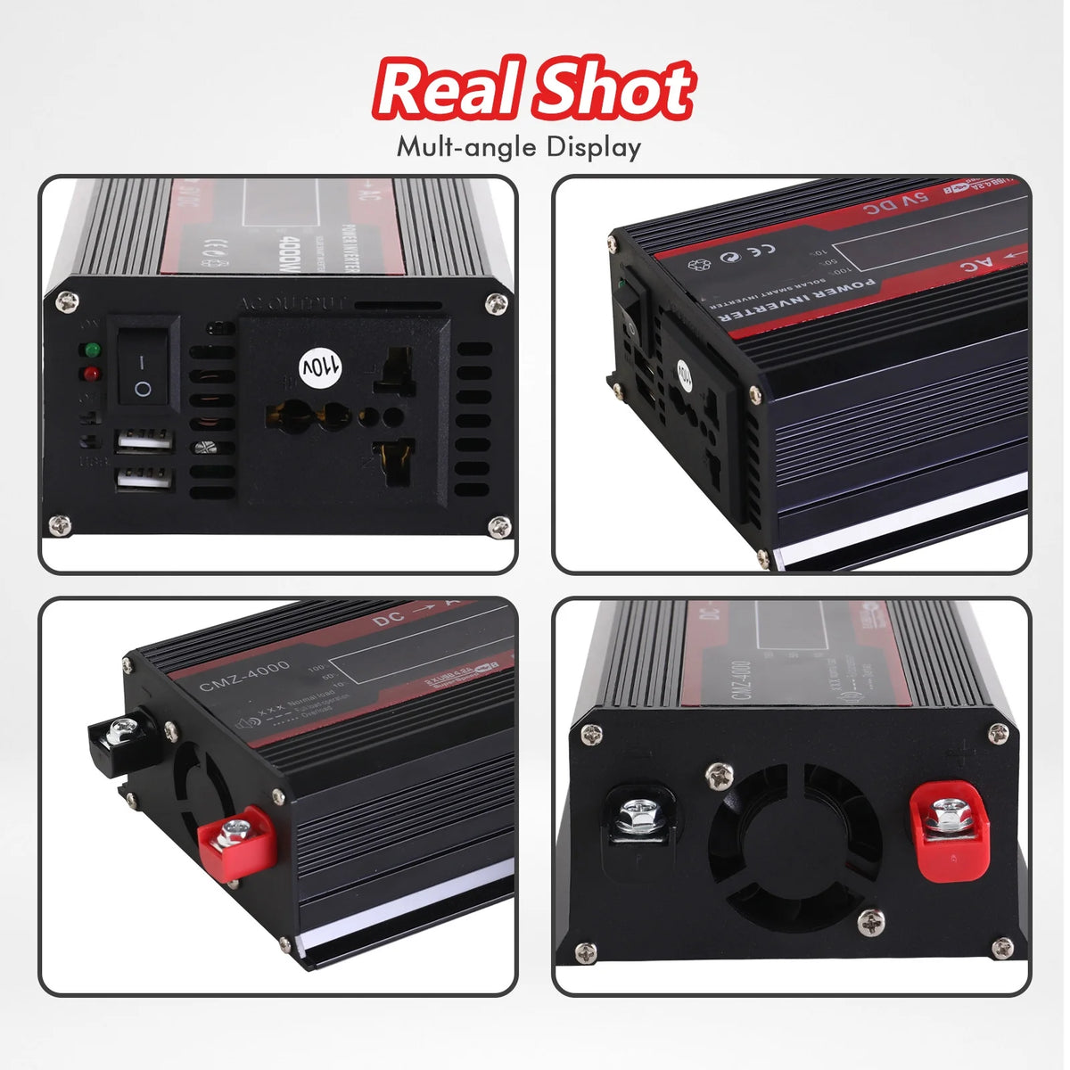 3000W Car Power Inverter 12v DC to 110v AC H355
