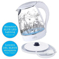 Blue LED Illuminated Glass Kettle 7 Cups 1.7 Liters B89452