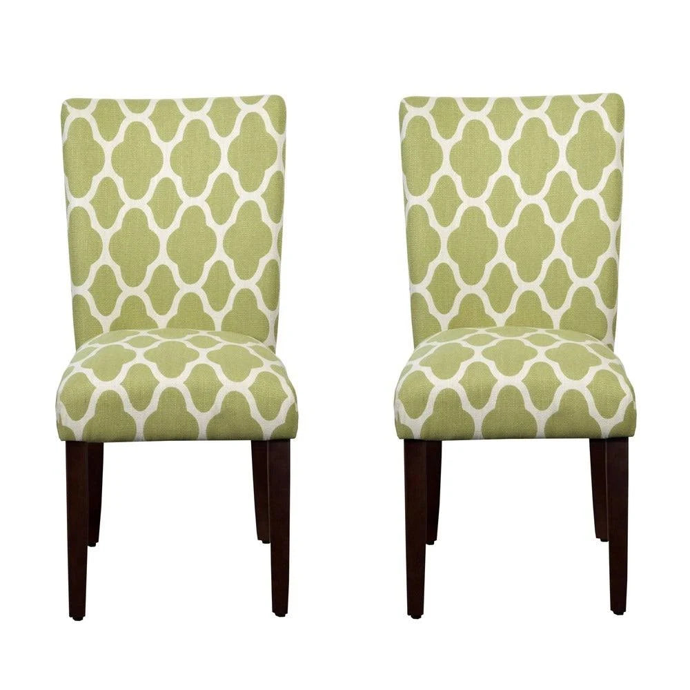 Geo Brights Light Green Parsons Dining Chair (Set of 2) J971