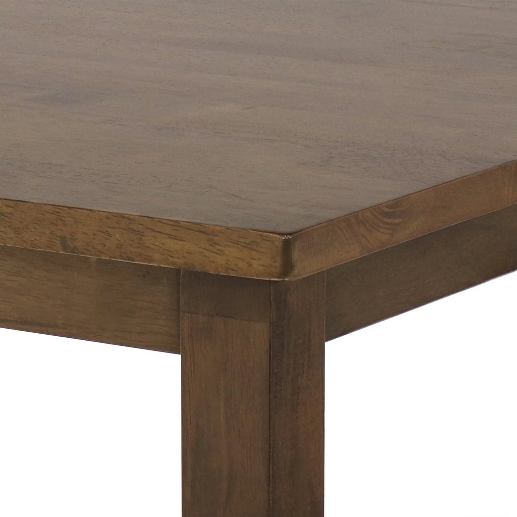 Counter-Height Wooden Dining Table Weathered Oak Finish B19414