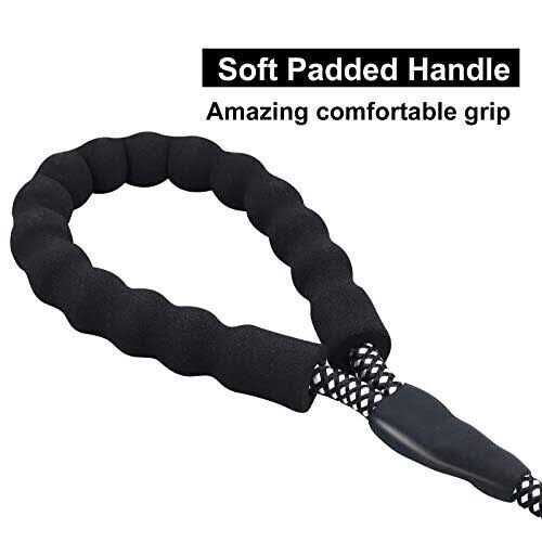 Rope Dog Leash with Swivel Lockable Hook and Padded Handle P339