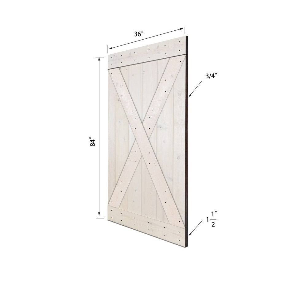 Black & White Contrast Wood Single Barn Door Y254