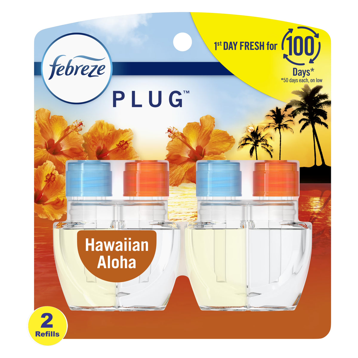 Hawaiian Aloha Air Freshener Refill, (2) 0.87 fl oz Oil Refills L37089