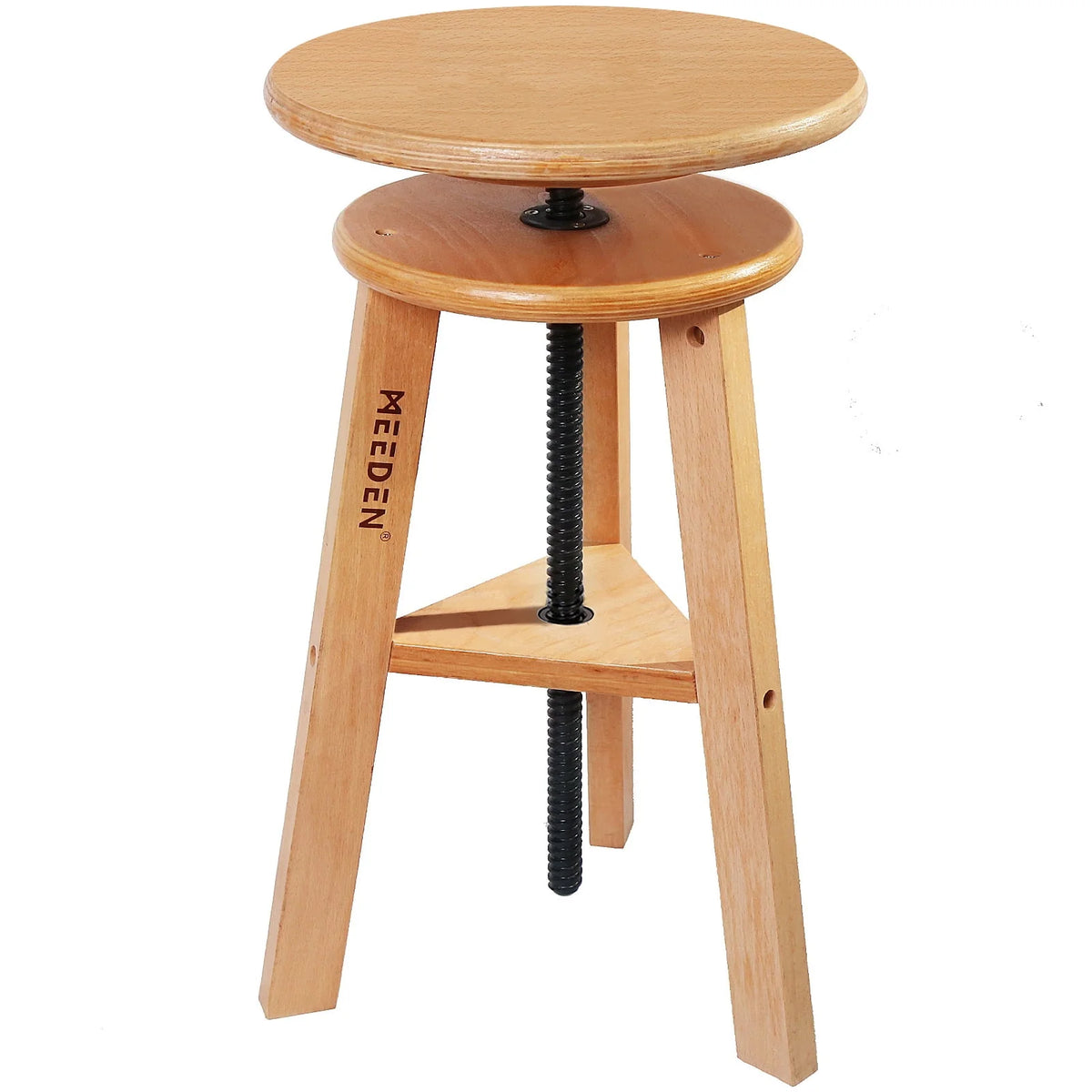 Adjustable Height Beechwood Wooden Drafting Stool D237