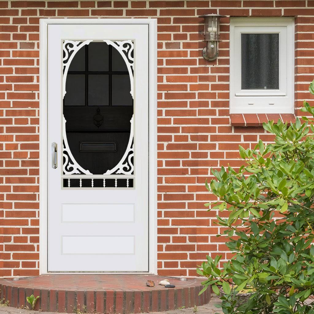 Rigid Vinyl PVC Slab Screen Door E1284