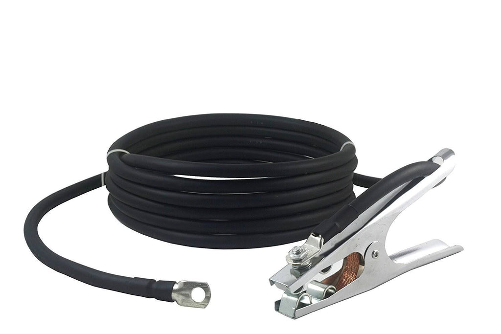 300 Amp Welding Ground Clamp Lead Assembly, #1 AWG Cable (100 Feet) E714