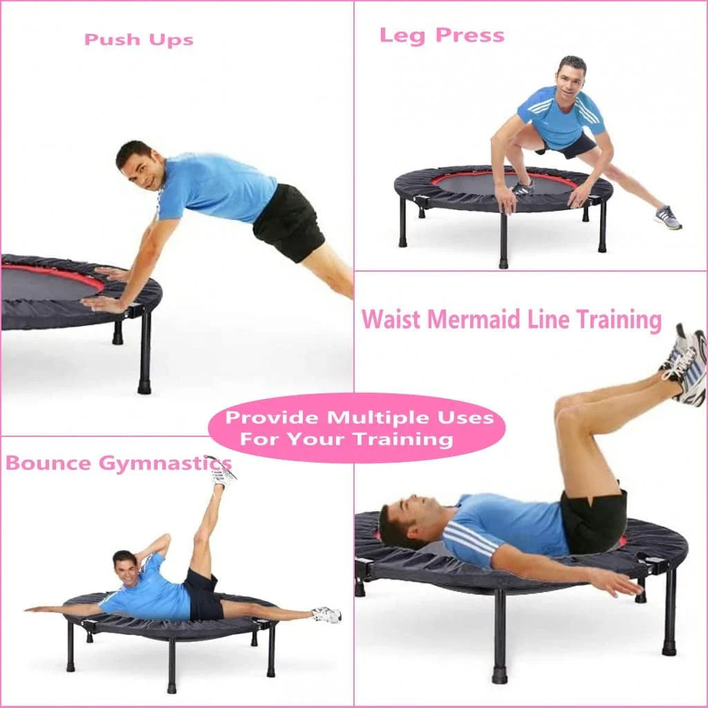 40 Foldable Mini Trampoline with Handrail R533786