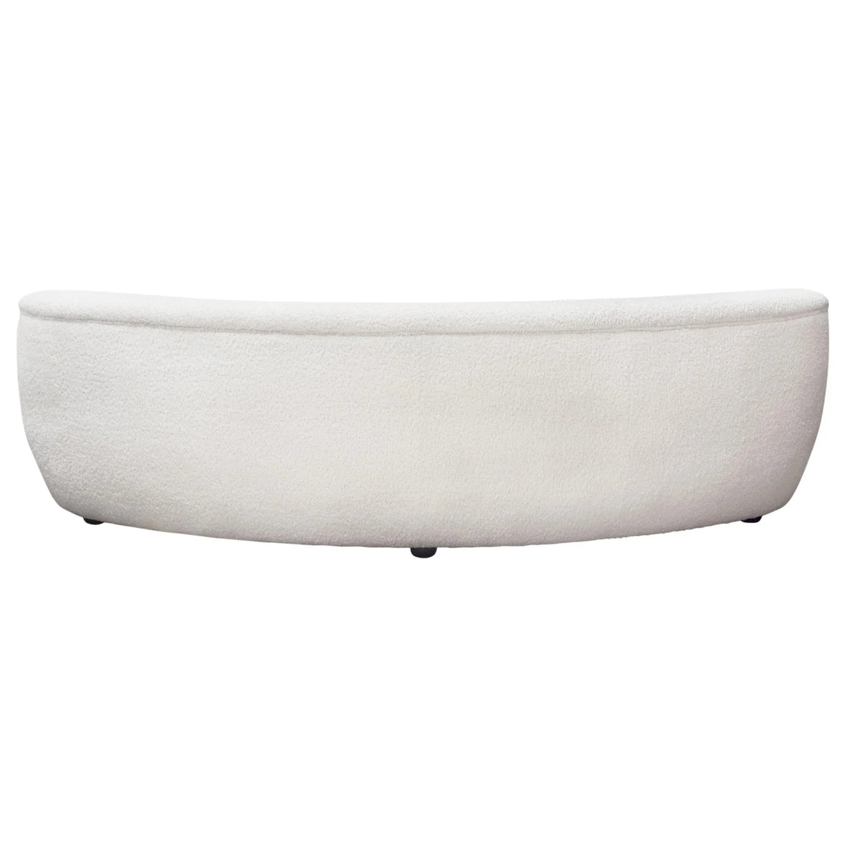 White Faux Sheepskin Curved Sofa S562