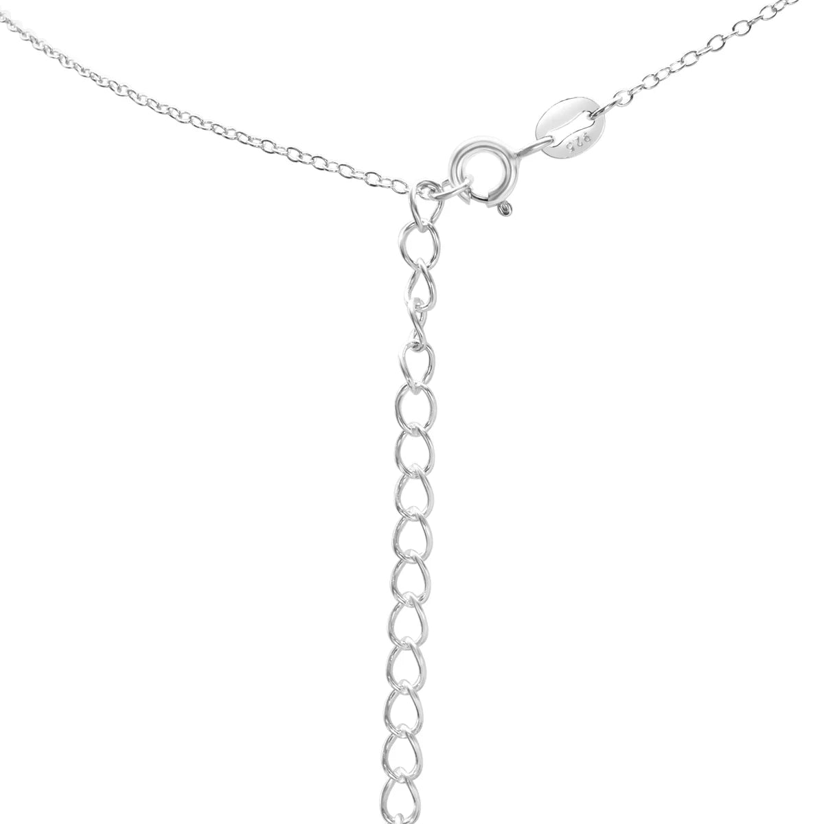 Sterling Silver Letter L Initial Necklace, 1/5ct Diamond, 16 Inches M3468