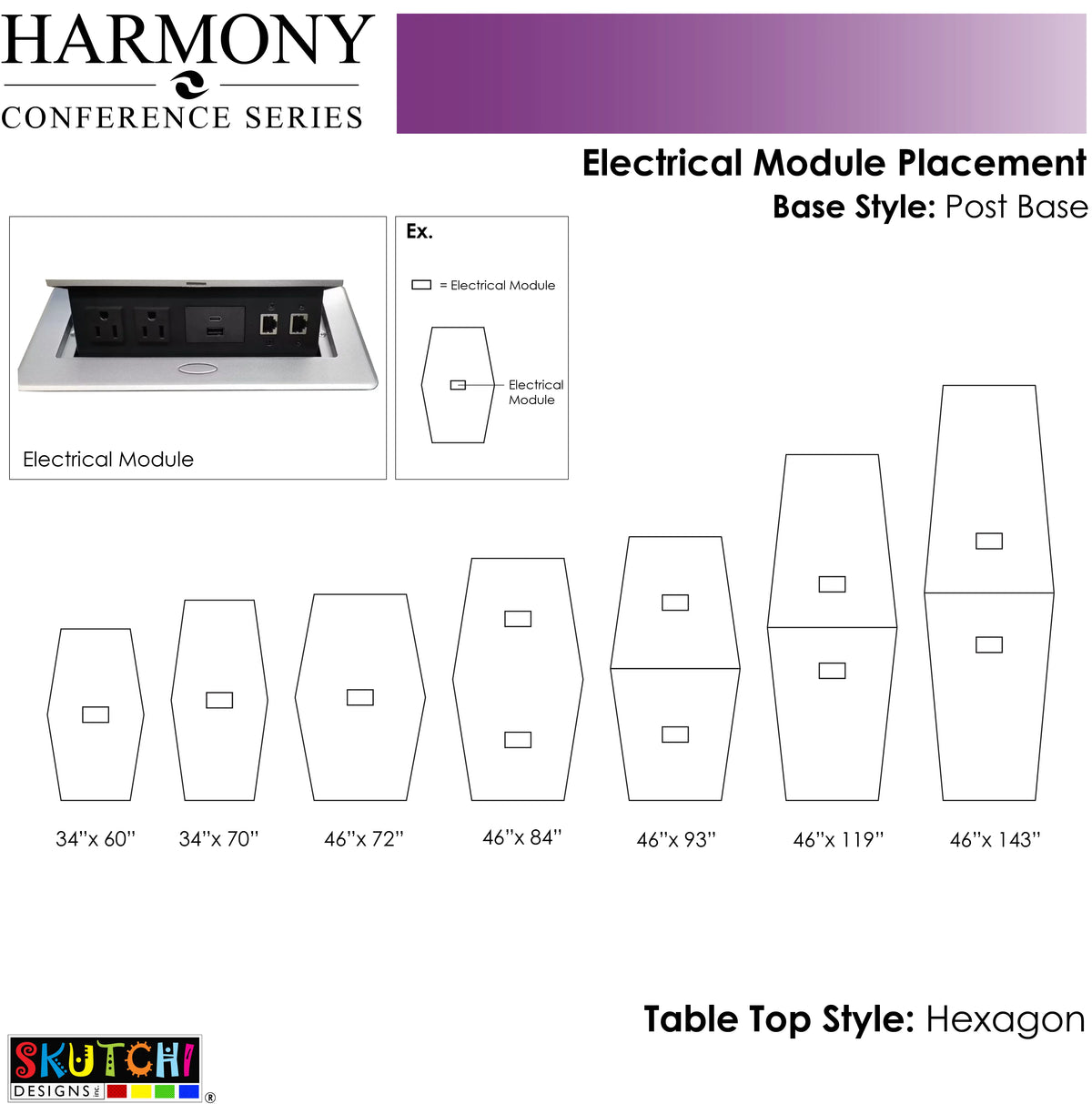 3x5 Hexagon Conference Table W284079