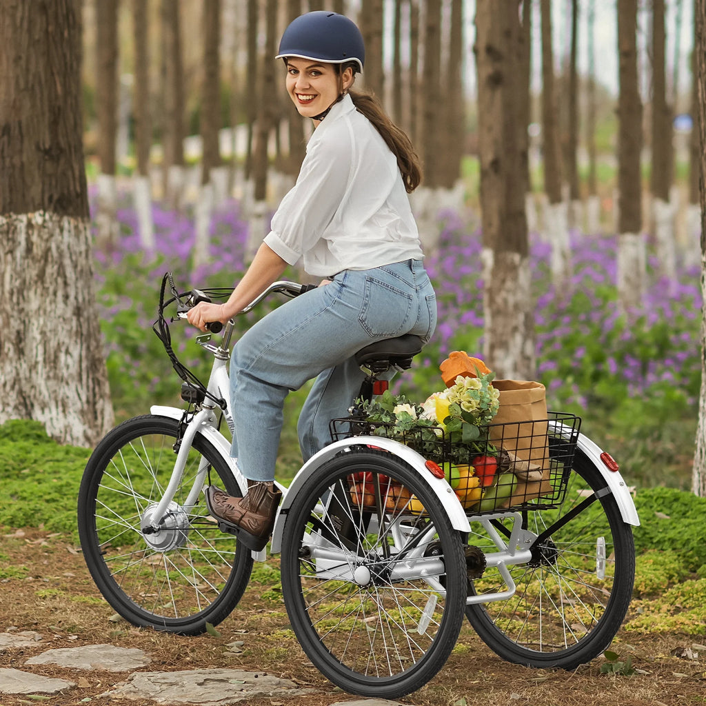 White 250W Electric Tricycle with 36V 13Ah Battery M8844