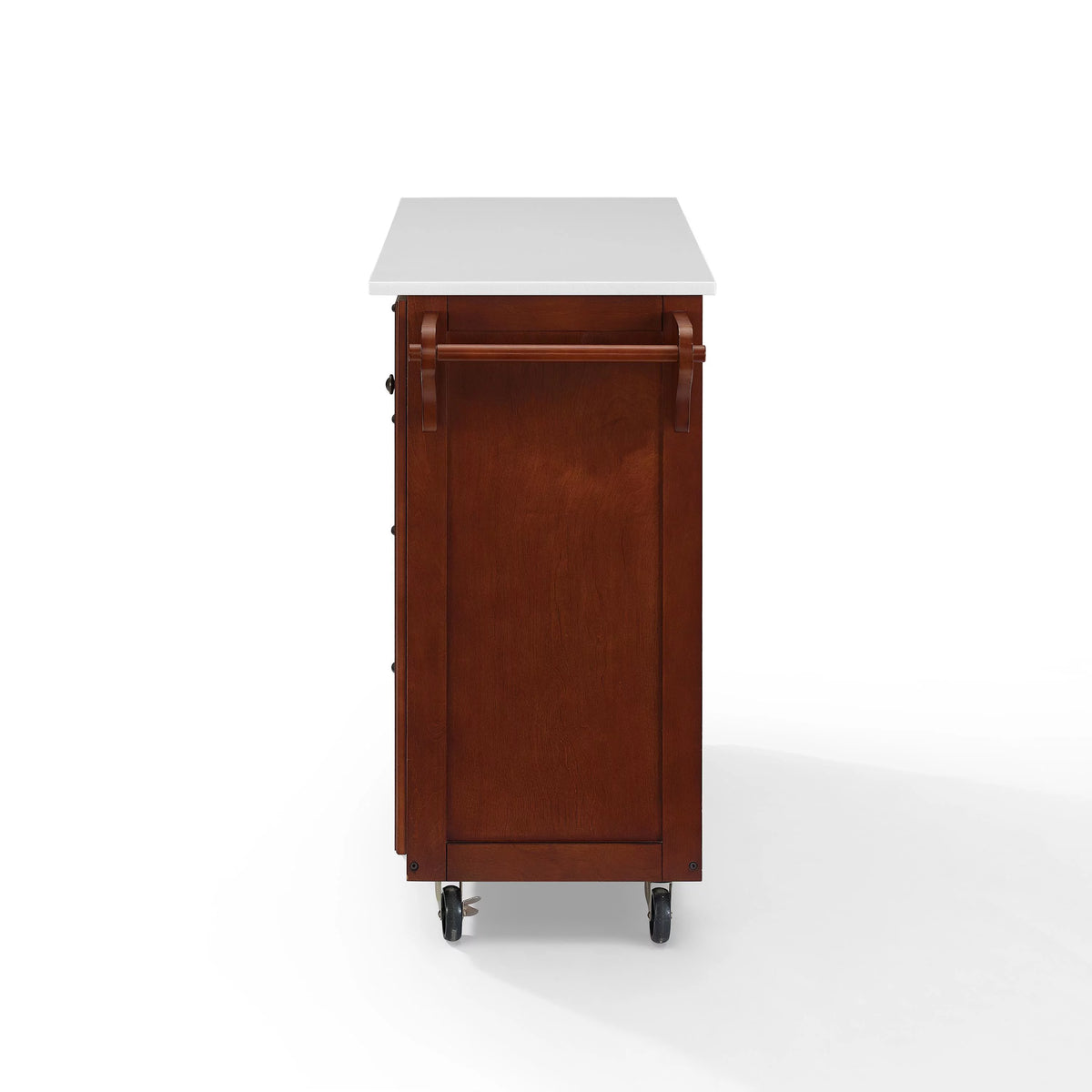 White Granite Top Kitchen Cart Y6369