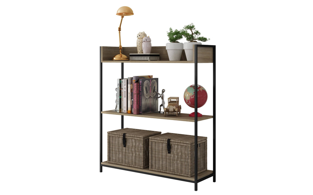 3 Shelves Dark Oak Bookcase H857