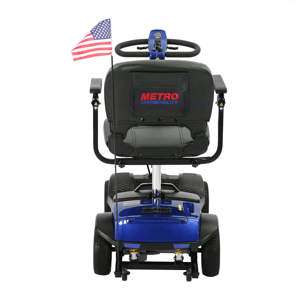 Blue 4 Wheel Mobility Scooter with Phone Holder and Cup Holder E255627