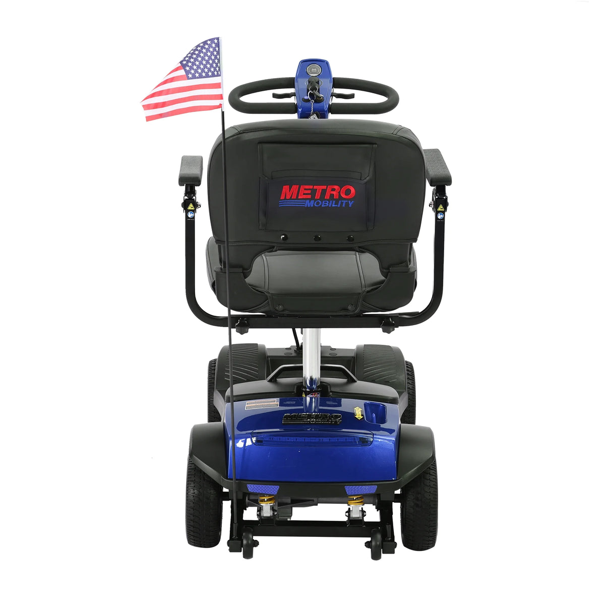 Blue 4 Wheel Mobility Scooter with Phone Holder and Cup Holder E255627