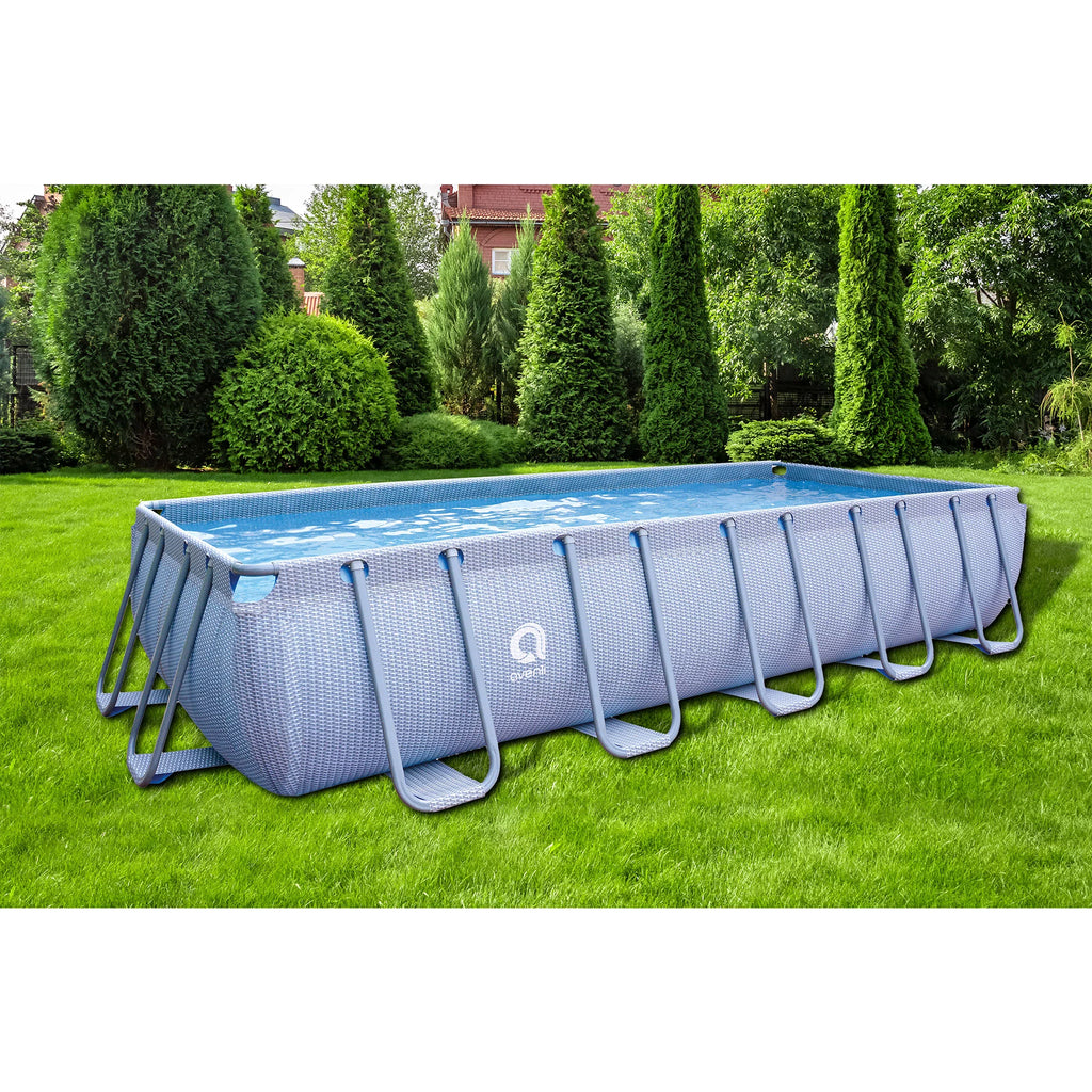 18 Foot x 39.5 Inch Rectangle Above Ground Swimming Pool U57217