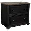 Black Antique Oak Lateral File Cabinet O7966