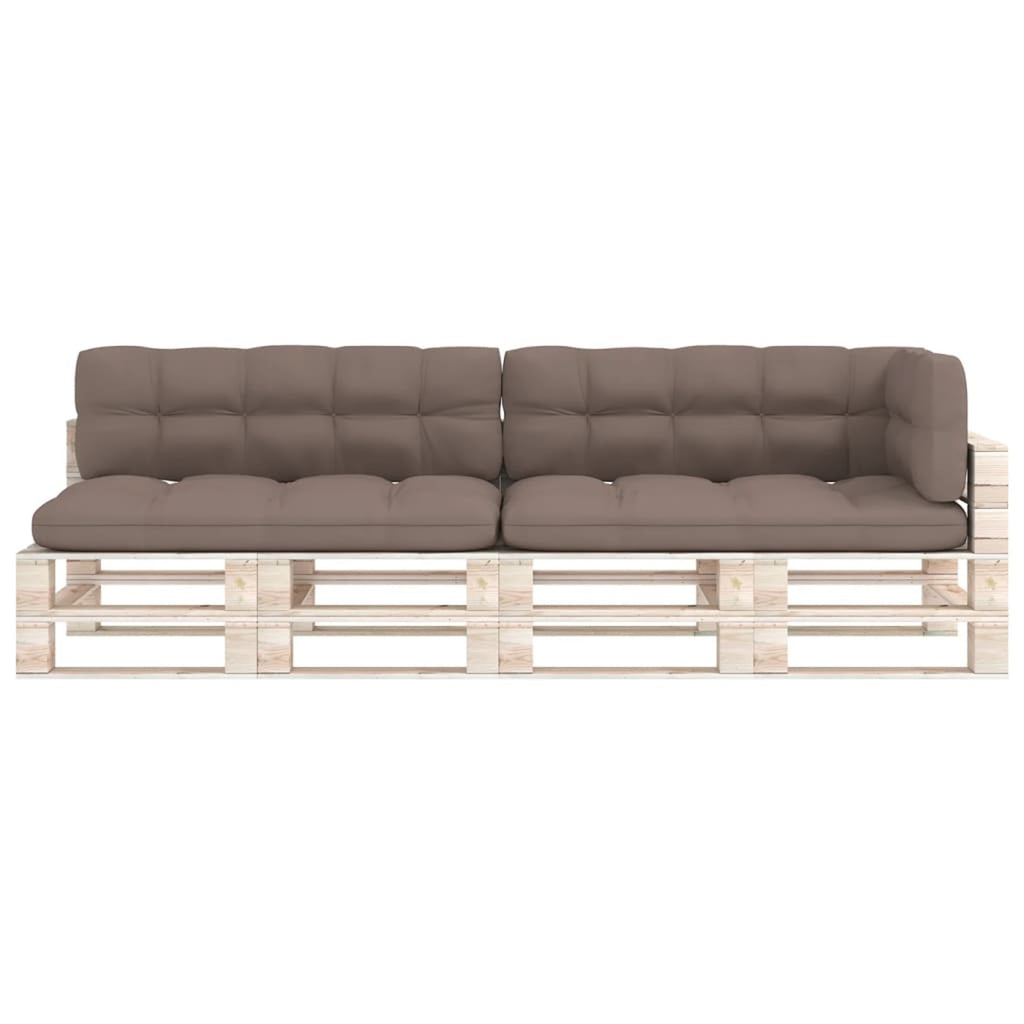 Set of 5 Taupe Fabric Pallet Sofa Cushions M749