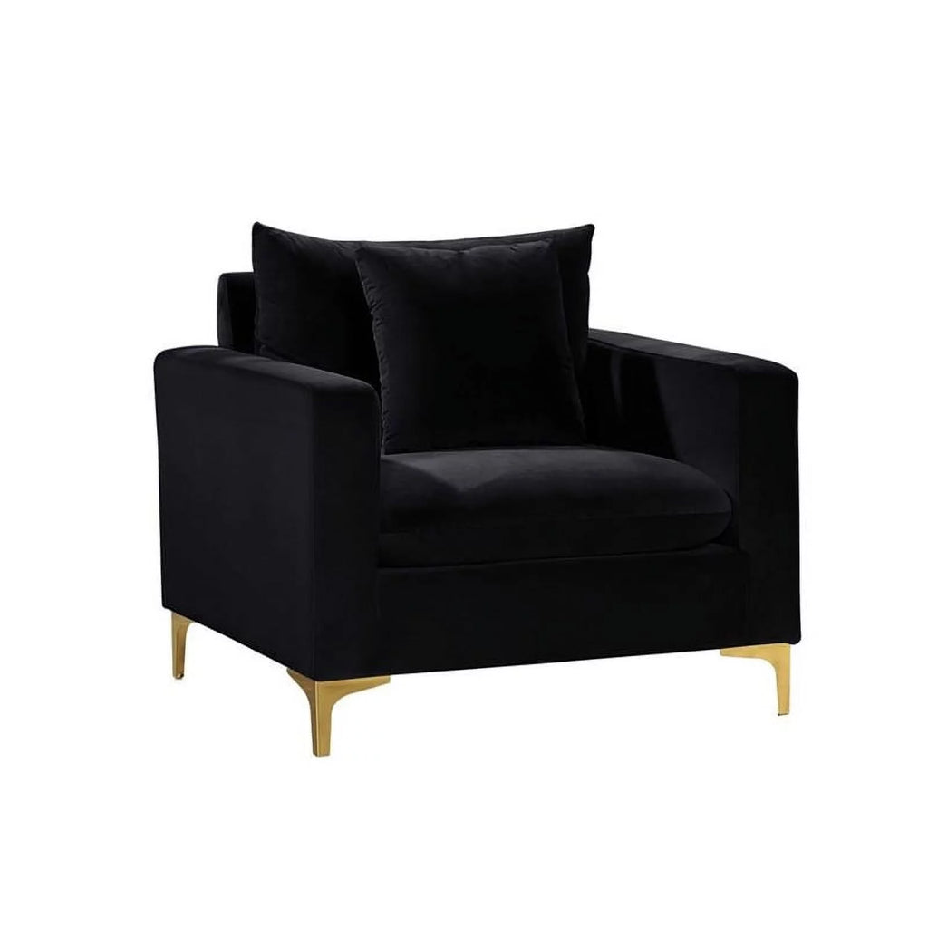 Velvet Accent Chair and Loveseat O655