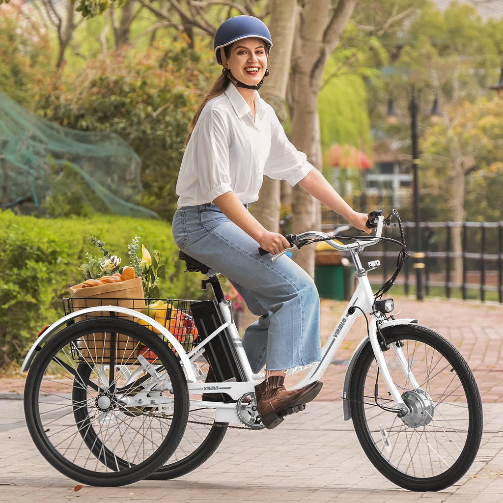 White 250W Electric Tricycle with 36V 13Ah Battery M8844