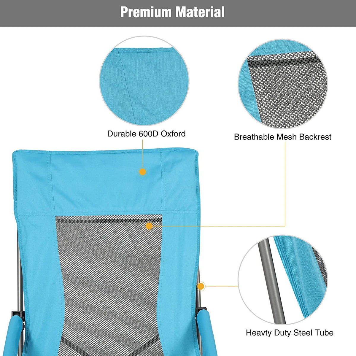 Light Blue Folding Beach Chair 2 Pack J87652