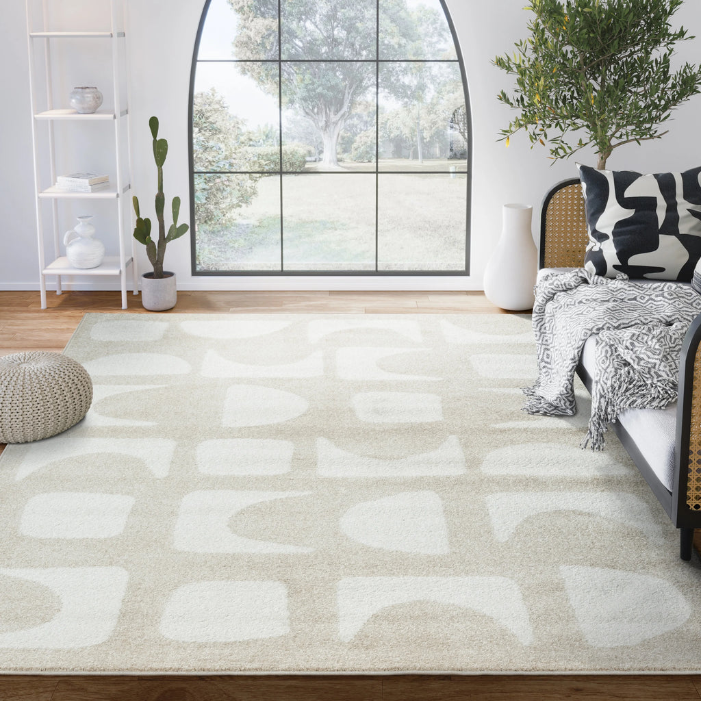 6 x 9 Beige Cream Area Rug K57034