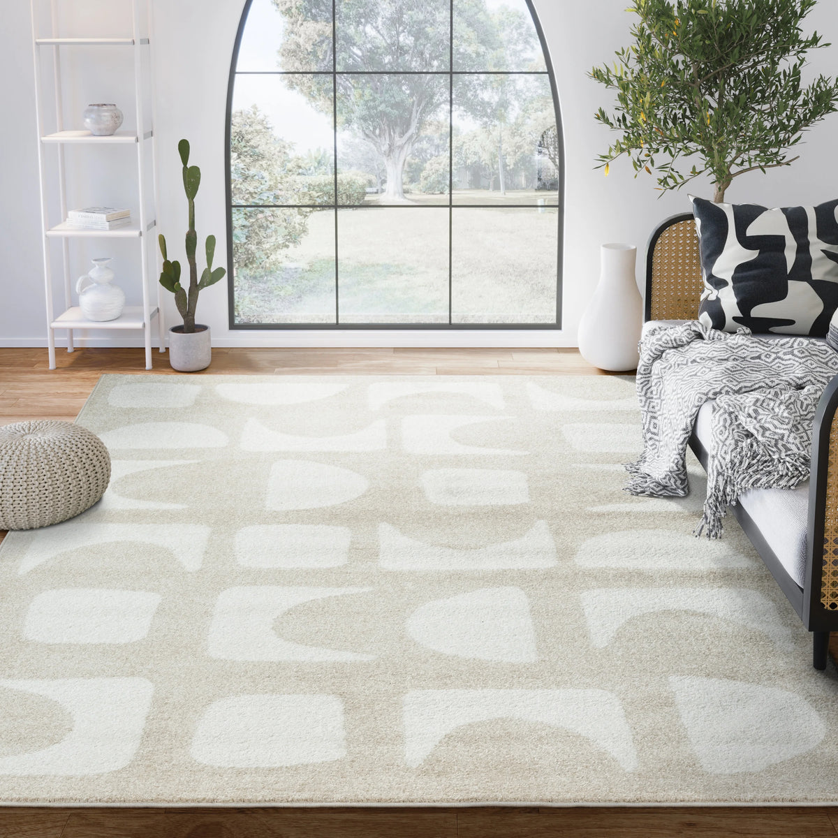 6 x 9 Beige Cream Area Rug K57034
