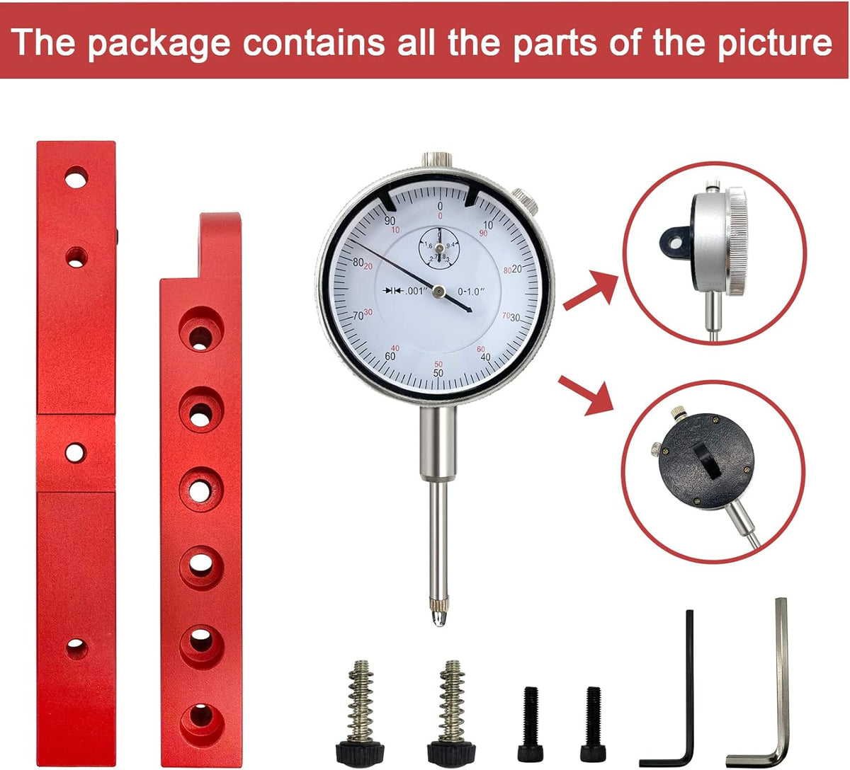 Adjustable Table Saw Dial Indicator Gauge Pack of 2 A88269